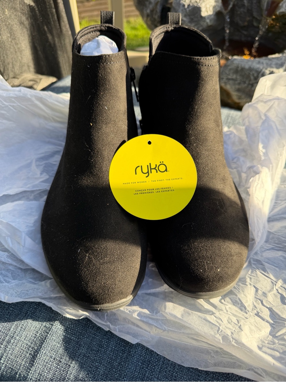 Ryka Black Women's Slip-On Ankle Booties